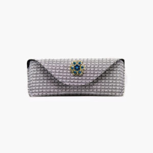 Lunari Astuccio Argento Fiore Blu