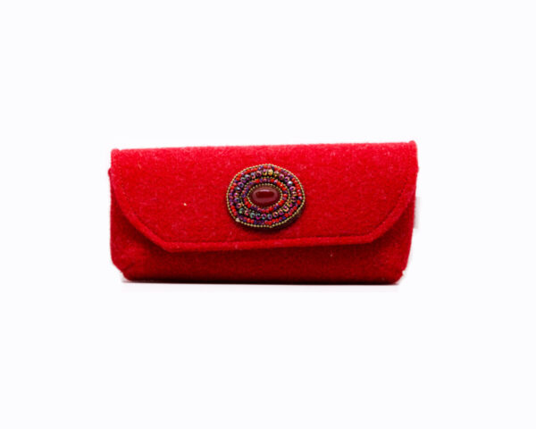 Lunari Astuccio Feltro Rosso Inserto Ovale