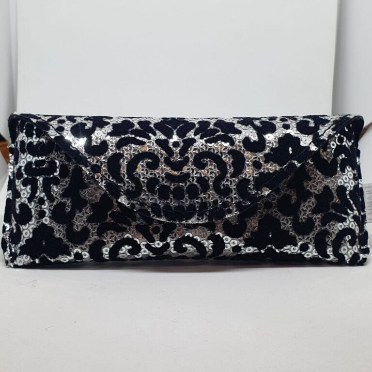 Pochette nero e argento